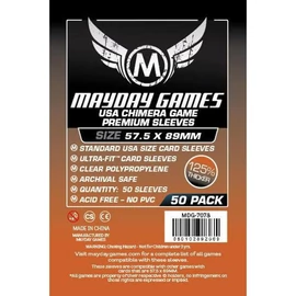 Premium USA Chimera Game Sleeves 57.5 X 89 MM (50 pack) (Orange)