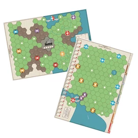 Age of Steam Deluxe társasjáték, angol nyelvű Detroiti csőd & Heavy Cardboard térképek kiegészítő