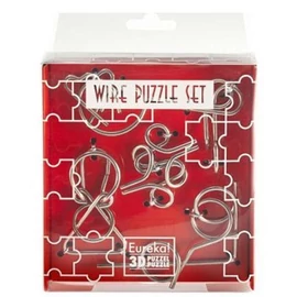 Mini Wire Puzzle Ördöglakat Szett - Piros - Relfexshop