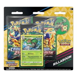 Pokemon TCG: Sword & Shield 12.5 Crown Zenith Pin Collection Rillaboom