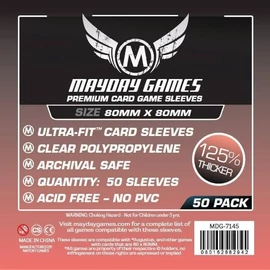 Mayday Games Prémium közepes négyzet kártyavédő 80 x 80 mm (50 db-os csomag)