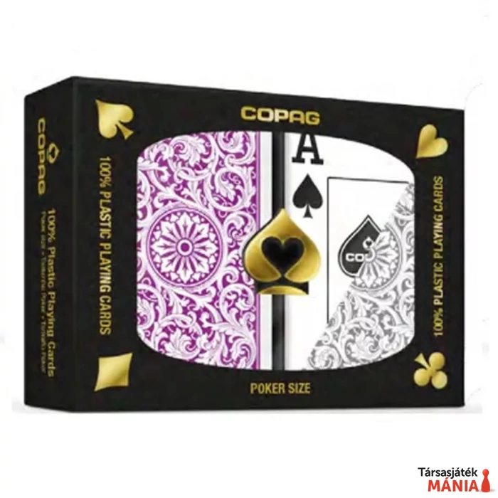 COPAG 1546 PKJ dupla póker lila/szürke UNIQUE kártya