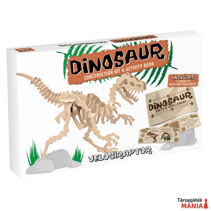 Velociraptor Professor Puzzle fa építő szett nagy