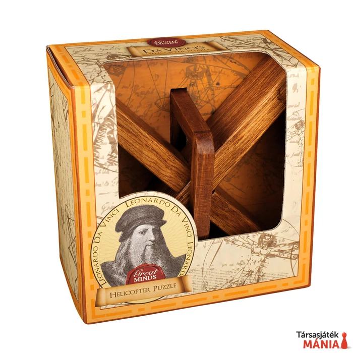 Nagy Elmék - Da Vinci Helikopter Professor Puzzle ördöglakat