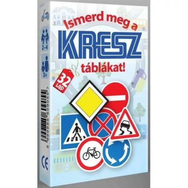 KRESZ tábla oktató kvartett kártya