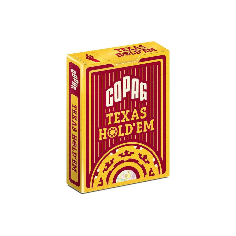 COPAG Texas Hold'em Gold piros, 2 nagy indexes 100% plasztik póker kártya