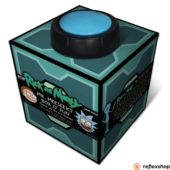 Rick and Morty Mr Meeseeks' Box of Fun Dice and Dares társasjáték, angol nyelvű