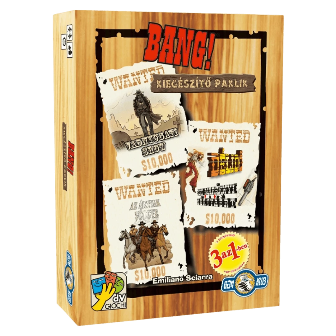 Bang! társasjáték kiegészítő paklik