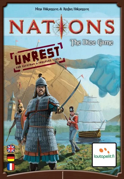 Nations The Dice Game társasjáték Unrest kiegészítő társasjáték, angol nyelvű