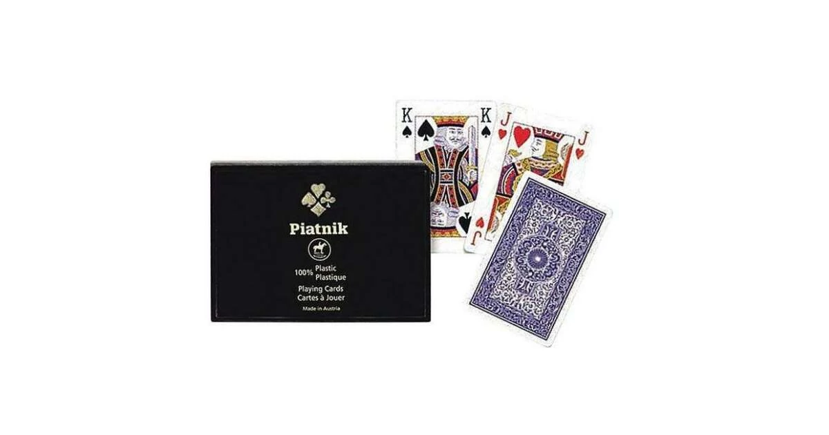 Piatnik plasztik römi kártya 2*55 lap 4 indexes, műanyag dobozos