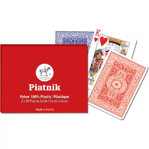 Piatnik plasztik römi kártya 2*55 lap normál index