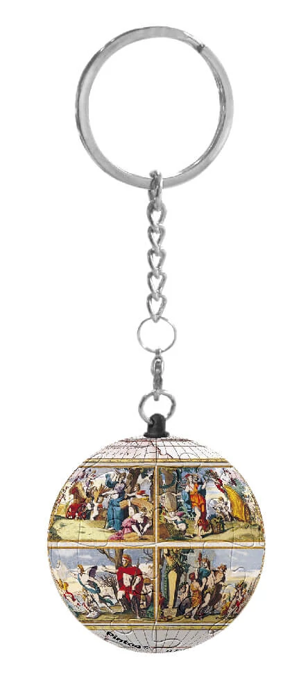 Festmények - gömb alakú kulcstartó puzzle