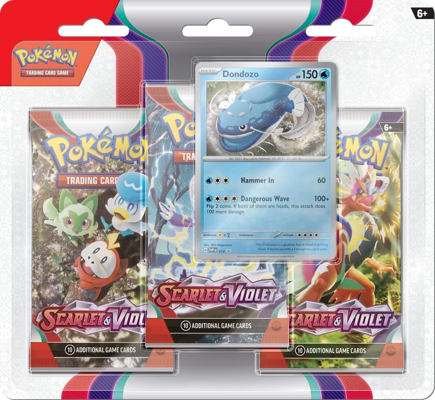 Pokemon: Scarlet & Violet 1 3-Pack Booster Dondozo gyűjtői kártya