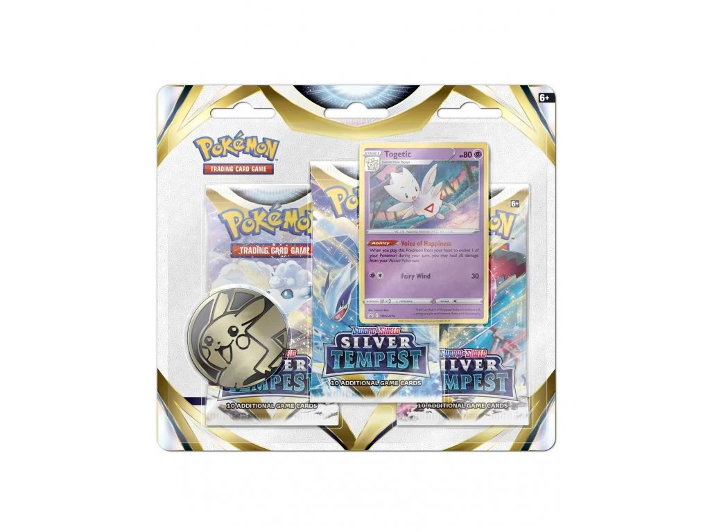 Pokemon TCG: Sword & Shield 12 Silver Tempest 3-Pack Booster gyűjtői kártya
