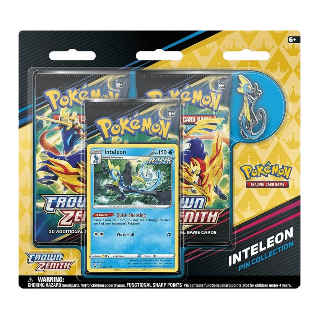 Pokemon TCG: Sword & Shield 12.5 Crown Zenith Pin Collection Inteleon gyűjtői kártya