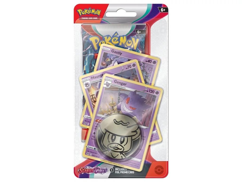 Pokemon: Scarlet & Violet 1 Gengar Premium Checklace gyűjtői kártya