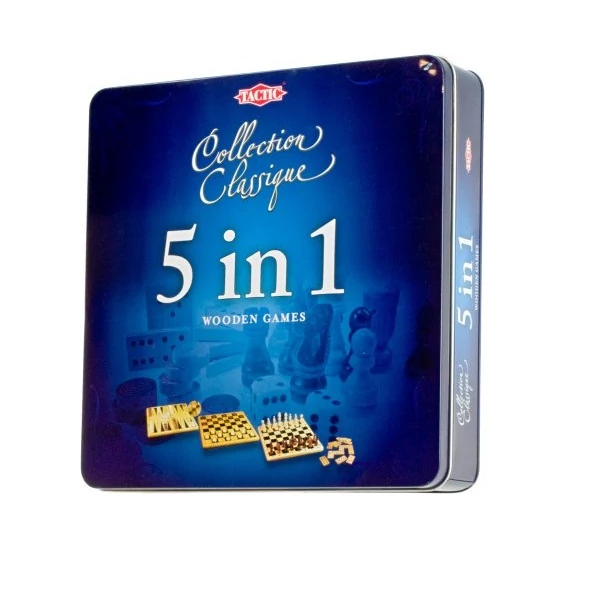 5 in 1 játékszett, fém dobozban
