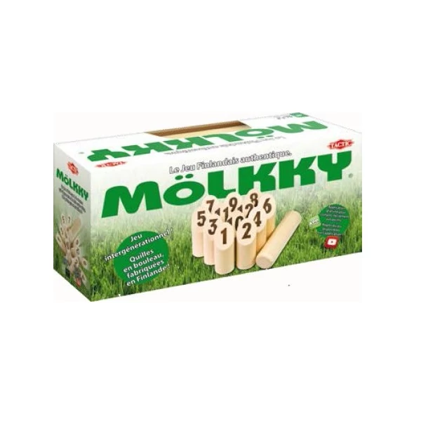Mölkky fa szabadtéri játék dobozos változata