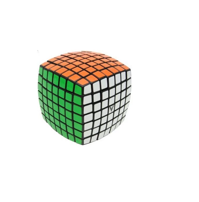 V-CUBE 7x7 versenykocka, fekete, lekerekített