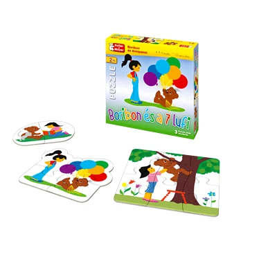 Boribon és a 7 lufi Puzzle (3 puzzle 2/4/6 elemes) társasjáték