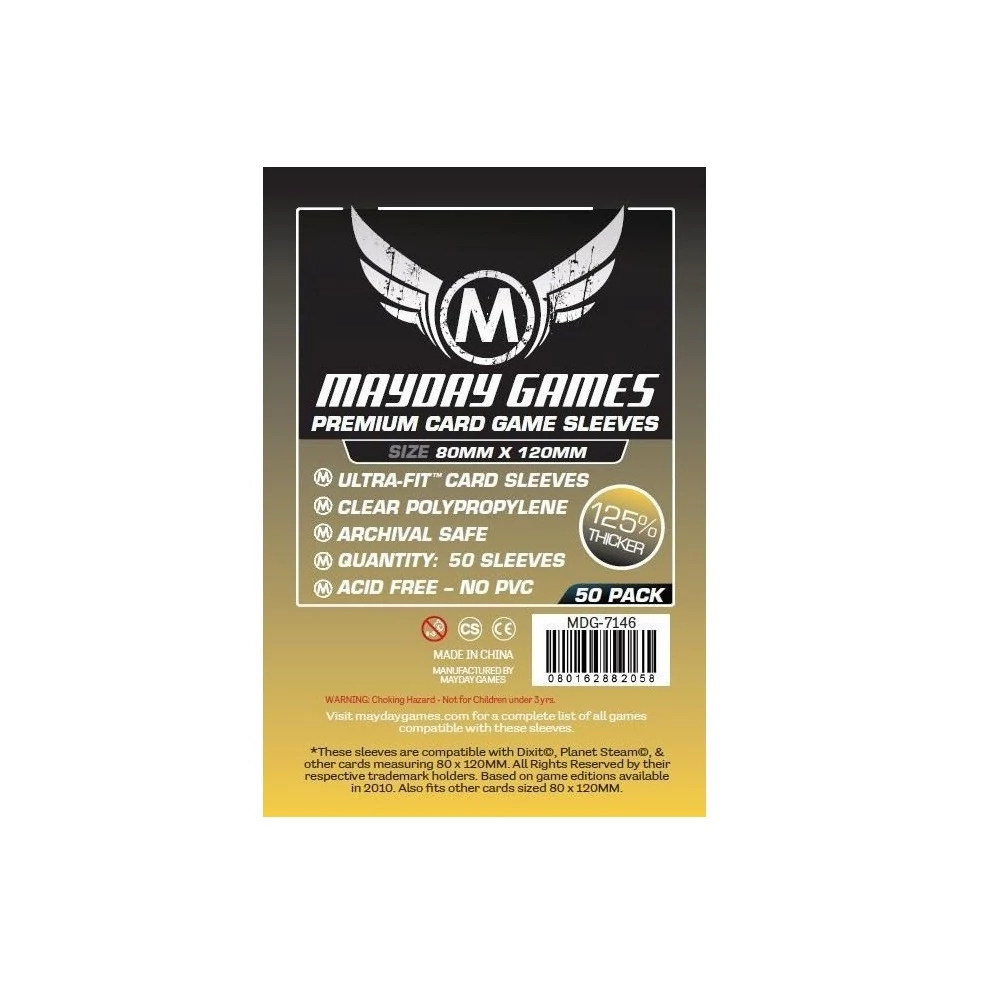 Mayday Games Prémium Magnum Gold kártyavédő 80 x 120 mm 