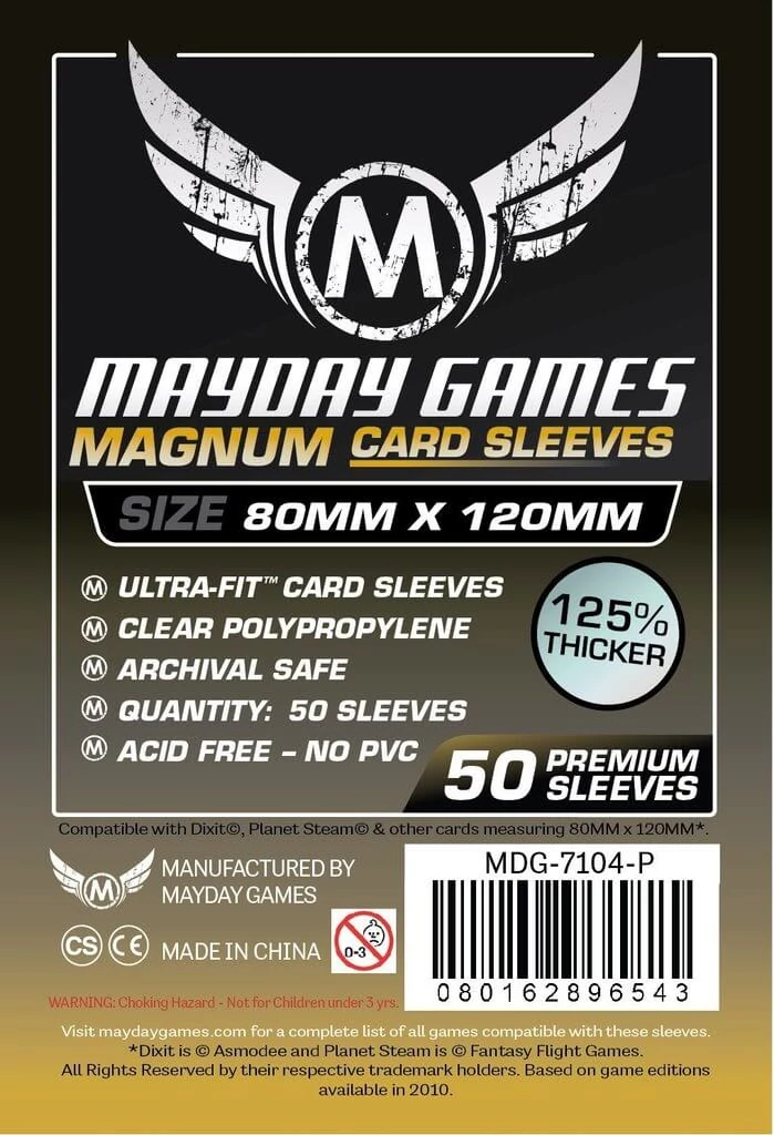 Mayday Games Premium Magnum Gold kártyavédő 80 x 120 mm 