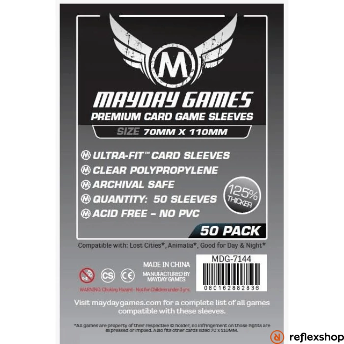 Mayday Games Prémium Magnum Silver kártyavédő: 70 x 110 mm 