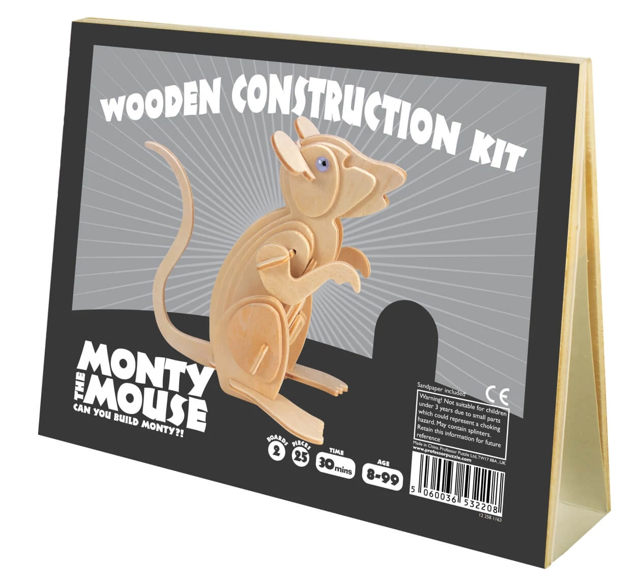 Monty Egér Professor Puzzle fa építő szett