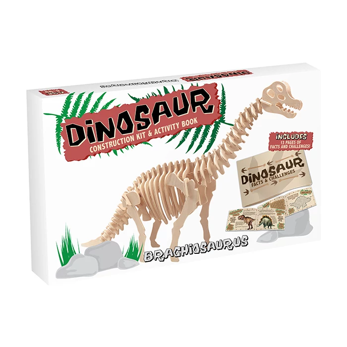 Brachiosaurus Professor Puzzle fa építő szett, nagy
