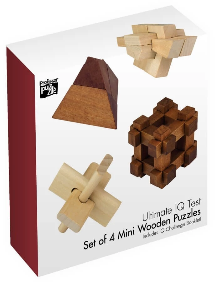 Ultimate IQ 4 db-os Professor Puzzle fa ördöglakat szett