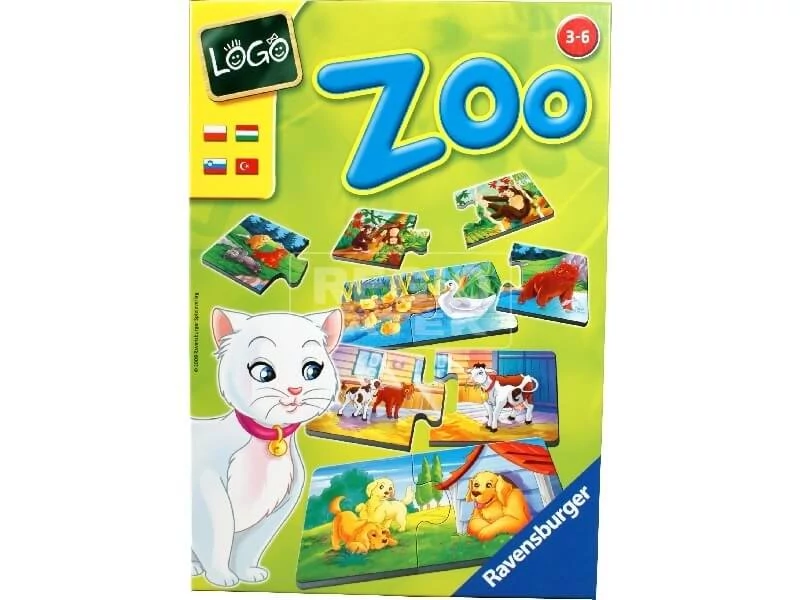 Ravensburger Logo Zoo Állatok és kölykeik társasjáték