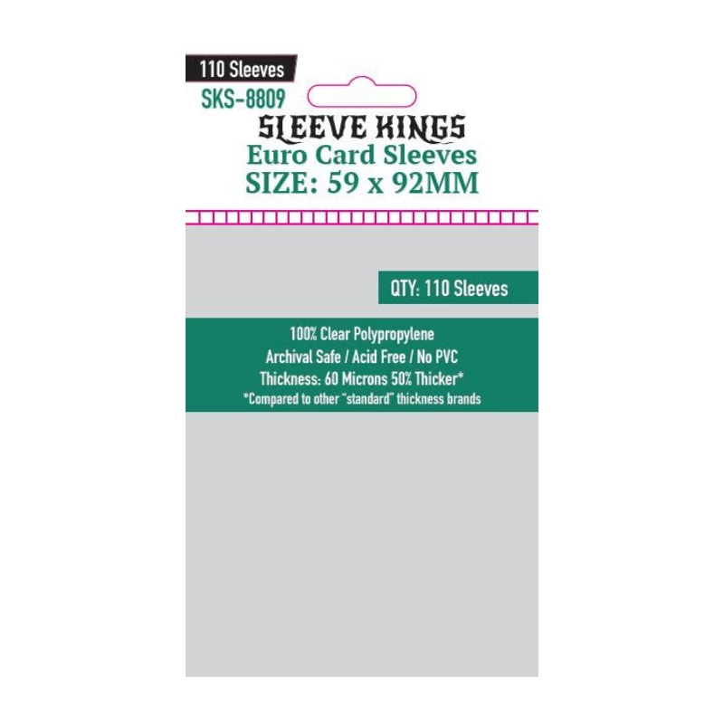 Sleeve Kings Euro kártyavédő (110 db-os csomag) 59 x 92 mm