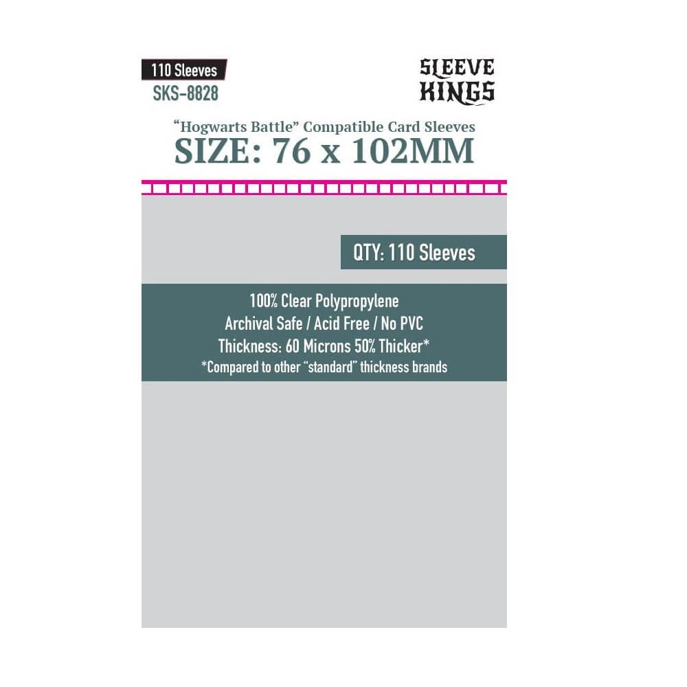 Sleeve Kings egyedi Roxforti csata nagy kártyákhoz való kártyavédő (110 darabos csomag) 76x102 mm