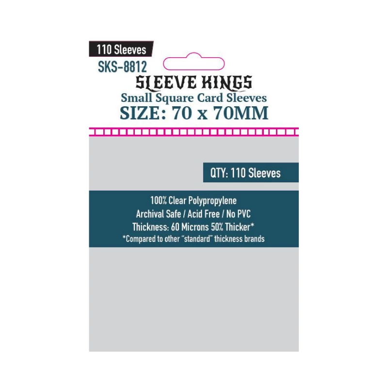 Sleeve Kings Kis négyzet kártyavédő (110 db-os csomag) 70 x 70 mm